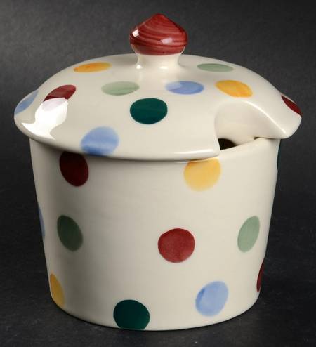 Polka Dot Sugar Bowl & Lid