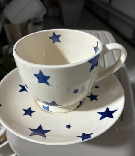 Starry Skies Footed Cup & Saucer Set