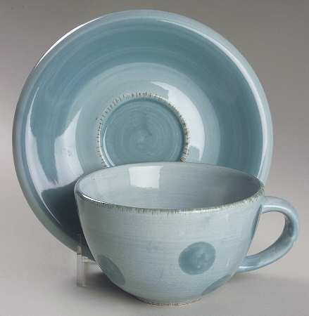 Pastis (Dots and Stripes) Flat Cup & Saucer Set