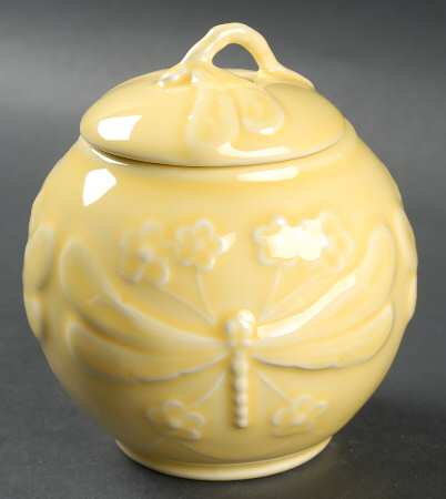 Dragonfly (Yellow) Sugar Bowl & Lid