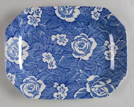 Victorian Chintz Blue 10" Oval Serving Platter