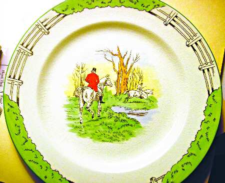Davenport Hunting Scenes Dinner Plate