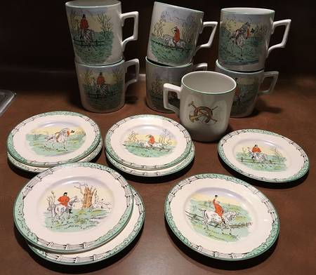 Davenport Hunting Scenes Bread & Butter Plate