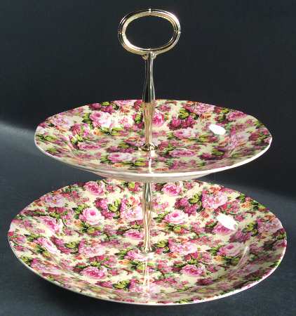 BUL52 2 Tiered Serving Tray (Dinner & Salad Plate)