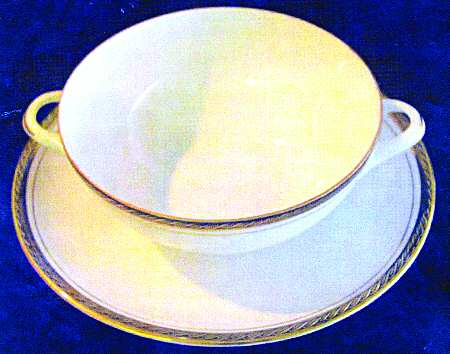 BHY1 Flat Cream Soup Bowl & Saucer Set