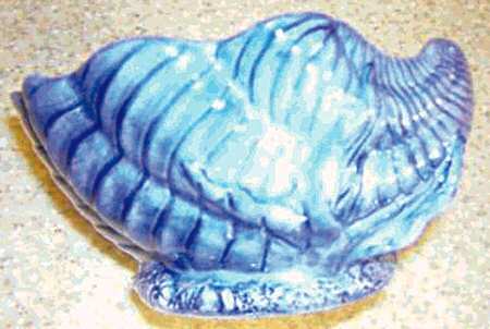 Seashell Collection Blue 6" Shell Shaped Bowl