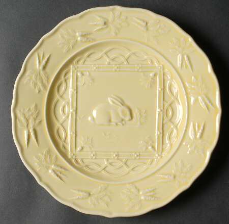 Rabbit Yellow Accent Luncheon Plate by Bordallo Pinheiro