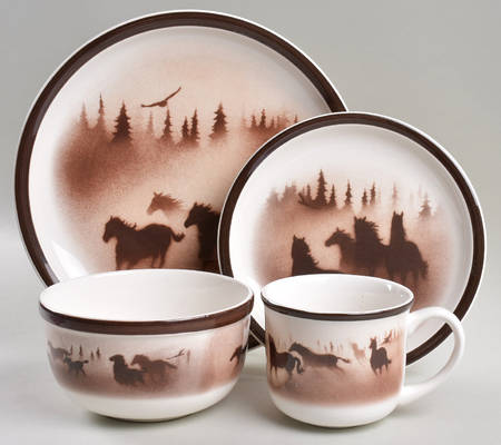 Wild Horses 4 Piece Place Setting
