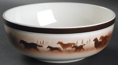 Wild Horses 9" Round Vegetable Bowl