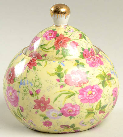 Charlotte Chintz (Smooth) Sugar Bowl & Lid