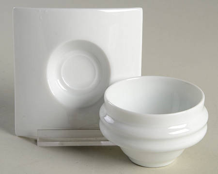 Luna White Espresso Cup and Saucer Set