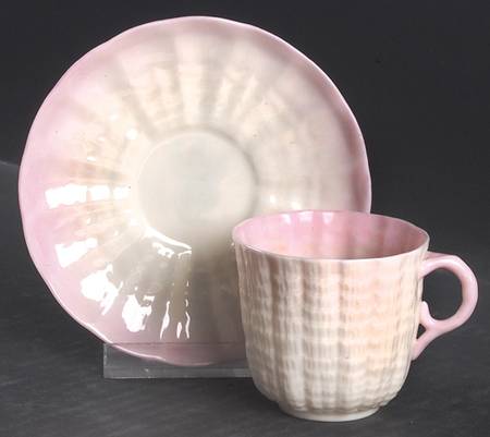 Tridacna Pink (No Trim) Flat Demitasse Cup & Saucer Set