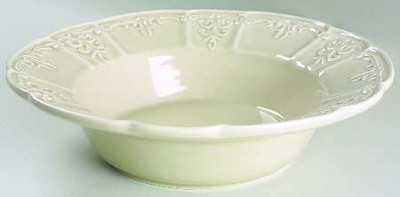 Fleur Taupe 10" Round Vegetable Bowl