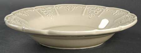 Fleur Taupe 9" Individual Pasta Bowl