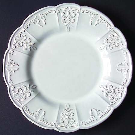 Fleur White Salad Plate