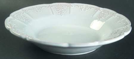 Fleur White 9" Individual Pasta Bowl