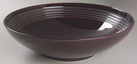 Parallels Mahogany 11" Round Vegetable Bowl