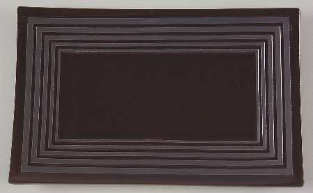 Parallels Mahogany 11" Rectangular Serving Platter