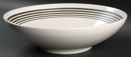 Parallels White 11" Round Vegetable Bowl by Block