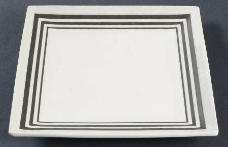 Parallels White Salad Plate