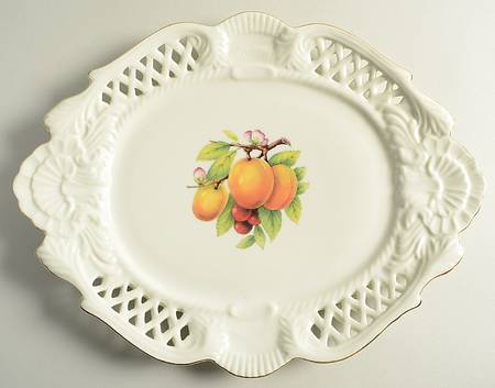 BAU54 12" Pierced Oval Serving Platter