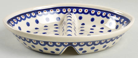 Country 10" Oval Divided Vegetable Bowl