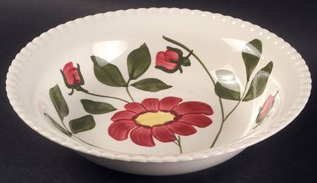 Red Nocturne Variant (Candlewick) 9" Round Vegetable Bowl