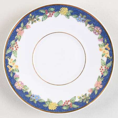 Fiorini (Gold Outlined Flowers) Saucer for Demitasse Cup