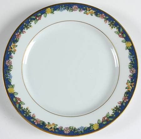 Fiorini (Gold Outlined Flowers) Salad Plate by Bernardaud