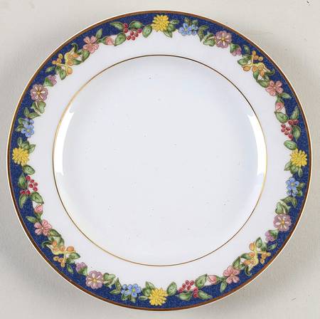 Fiorini (Gold Outlined Flowers) Bread & Butter Plate