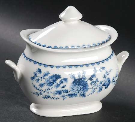 Blue Ridge Rose Sugar Bowl & Lid