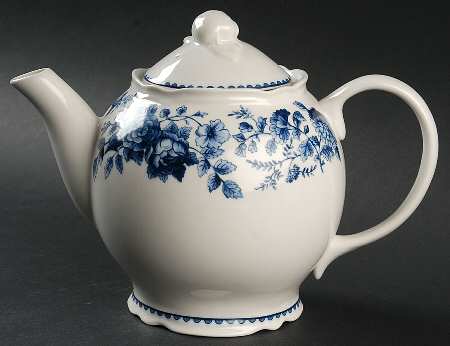Blue Ridge Rose Teapot & Lid