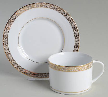 Regal Gold Flat Cup & Saucer Set