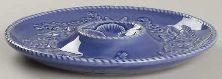 Seashell Service Blue 1 Piece Chip & Dip