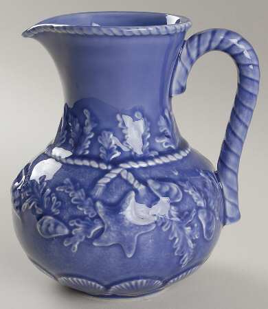 Seashell Service Blue 48 Oz Pitcher