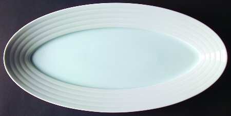 Concentric Blue 18" Oval Serving Platter