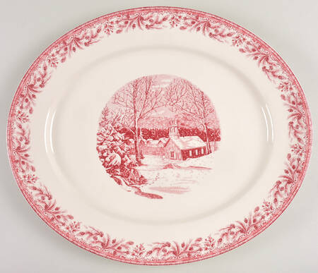 Twilight Passage 17" Oval Serving Platter by Burgess & Leigh