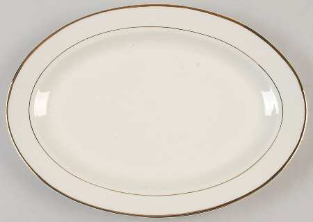 Golden Ivory 14" Oval Serving Platter