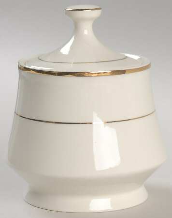 Golden Ivory Sugar Bowl & Lid