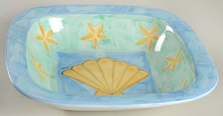 Seashell Square Vegetable Bowl