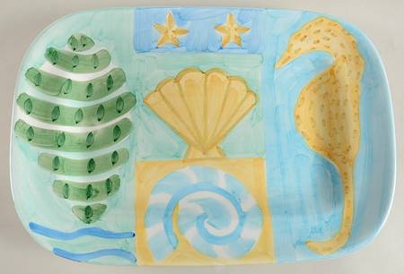 Seashell 15" Rectangular Serving Platter