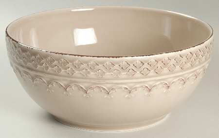 Lisbon Taupe 9" Round Vegetable Bowl