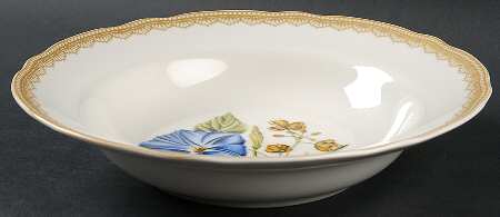 Crochet Flowers Large Rim Soup Bowl