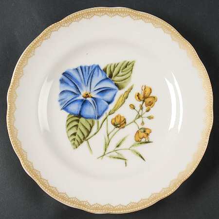 Crochet Flowers Salad Plate