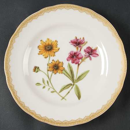 Crochet Flowers Salad Plate