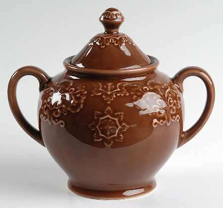 Phoebe Chocolate Sugar Bowl & Lid