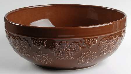 Phoebe Chocolate 10" Round Serving Bowl