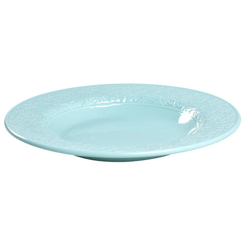 Phoebe Mint Large Rim Soup Bowl