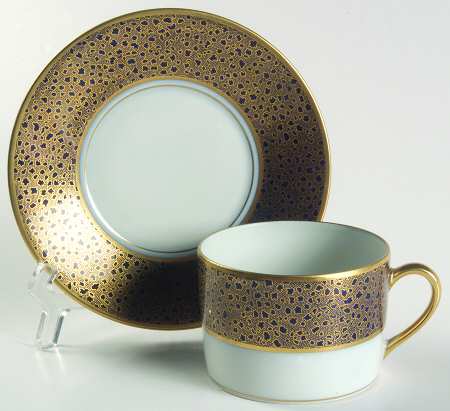 Louvre Coblat Blue Flat Cup & Saucer Set