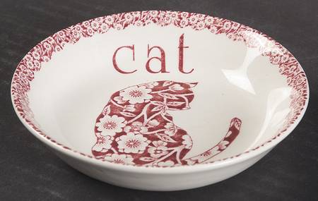 Calico Red Pet Bowl